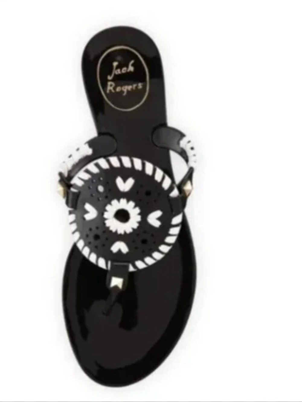 Jack Rogers Black Georgica Jelly Sandals Size 7